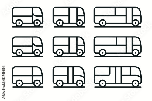 Line curved icons vector hinge minimal ring icon wheel dot stripe window