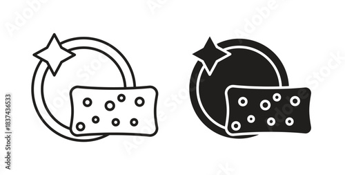 Washing dishes icons pack. icon for web design isolated on white background