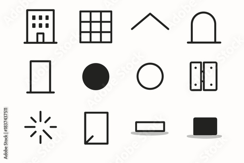 Arc vector spark hinge icon icons building door base dot fold minimal