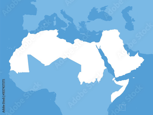 Arab World Map, Map of All Countries of Middle East and North Africa