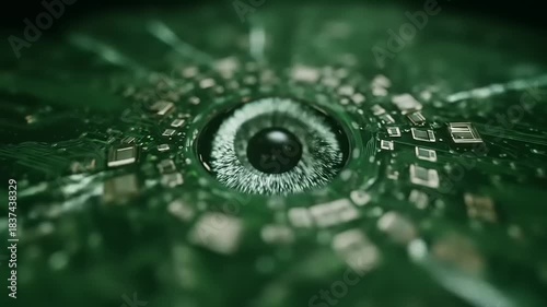 Intricate Cybernetic Eye - A Fusion of Technology and Vision.