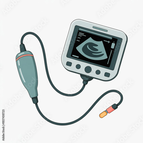 Handheld Ultrasound Probe Vector