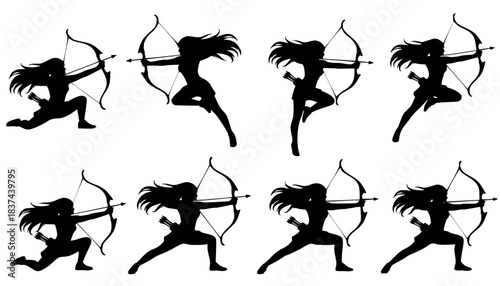 Windranger Dota 2 Silhouette Archery Vector