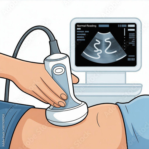 Handheld Ultrasound Probe Vector