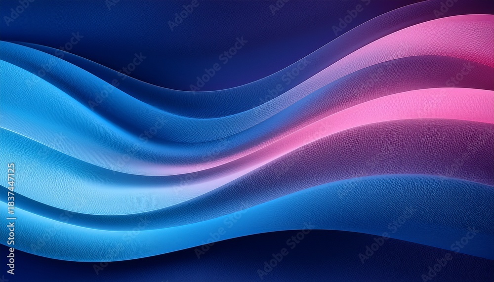 Fototapeta premium Blue And Pink Gradient Wave Abstract Element Aesthetic Element With Noise Texture