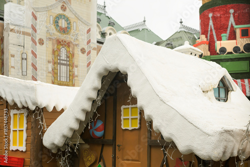 Christmas Gingerbread House Installation in Piața Mihai Viteazul