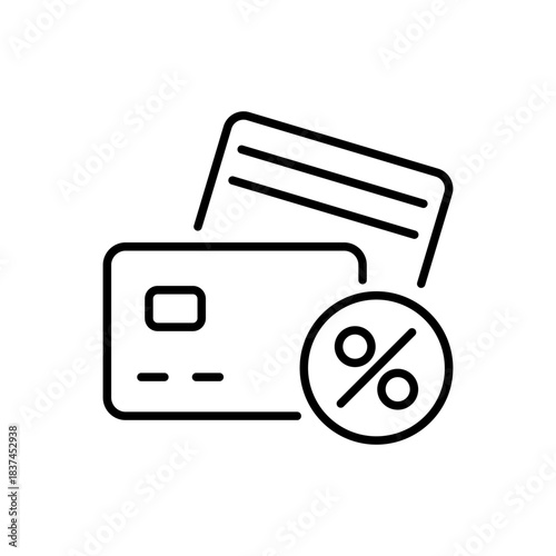 Credit card vector icon, editable line icon: outline payment, finance, transaction