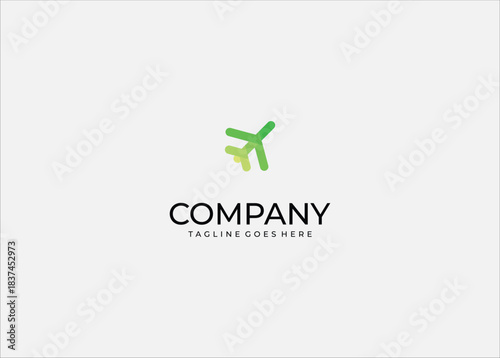 Modern Abstract Airplane Logo Featuring Overlapping Shapes Forming a Dynamic Aviation Symbol for Travel Services, Flight Applications, Navigation Tools, Branding, Creative Projects