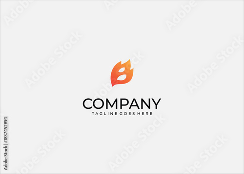 Flame styled letter B vector icon featuring dynamic burning curves, bold abstract shape design for creative branding, modern illustration assets, decorative monogram concepts