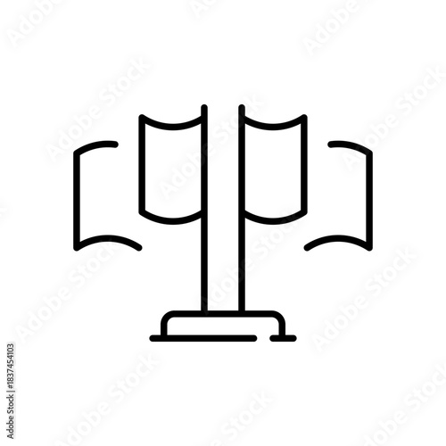 Book vector icon. editable line icon in outline style for education and library