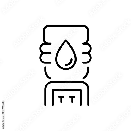 Water conservation vector icon. editable line icon, outline style, eco-friendly symbols