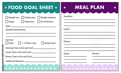 Meal Plan Goal Sheet 