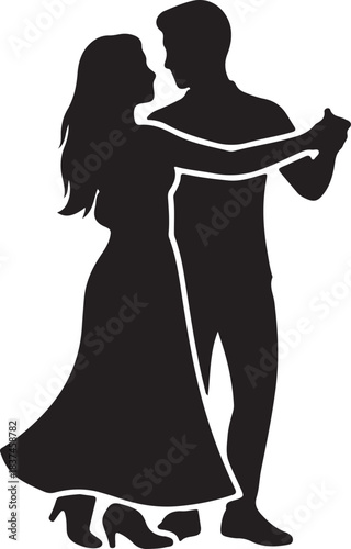 Abstract grayscale design featuring a dramatic human figure silhouette