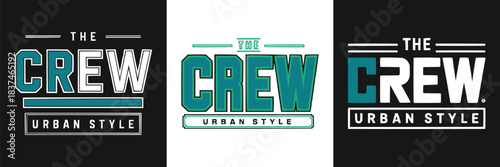 The Crew urban style bold typography emblem for streetwear and modern lifestyle branding