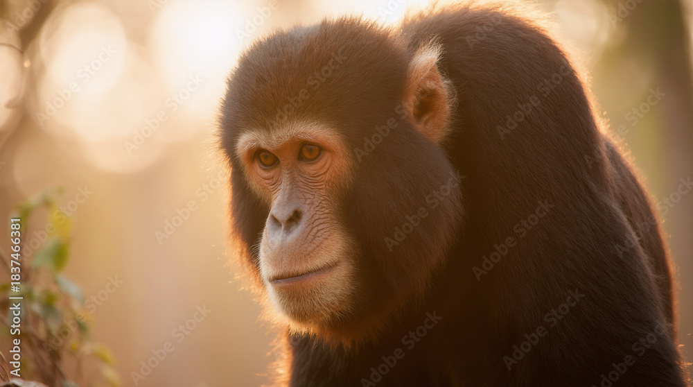 Fototapeta premium Cute Monkey Portrait in Jungle 