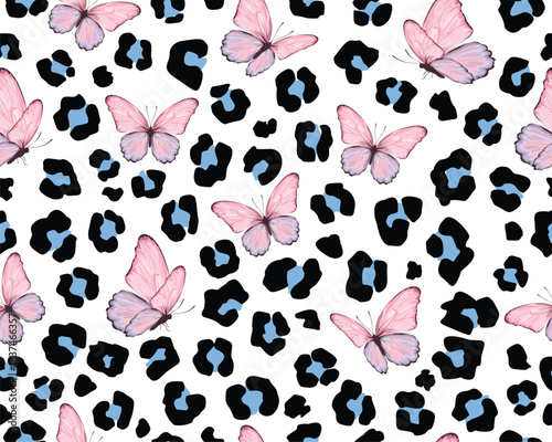 exotic repeating seamless pattern leopard style doodle sketch design elements. Seamless pattern repeating texture background. For fashion graphics, textile prints, fabrics.	