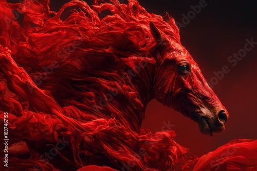 Symbol of prosperity and strength, the red horse carries the spirit of the Chinese New Year celebration in 2026