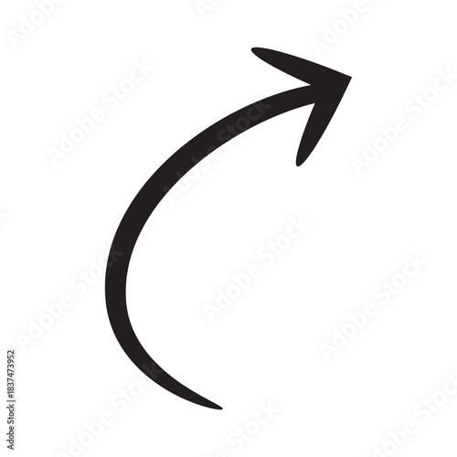 Black curved arrow icon sign. Arrow icon for your web site design, logo, app, UI.