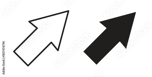 Mouse icons, vector design. Silhouette and stroke icon collection