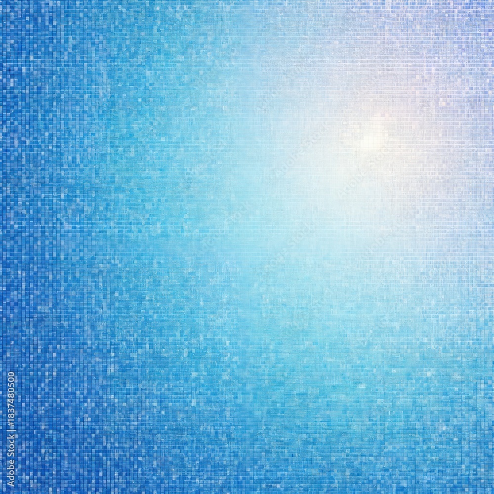 Fototapeta premium Abstract blue mosaic background with squares. Digital illustration features gradient light, texture. Suitable for website design presentations. Art ideal for branding advertising materials.