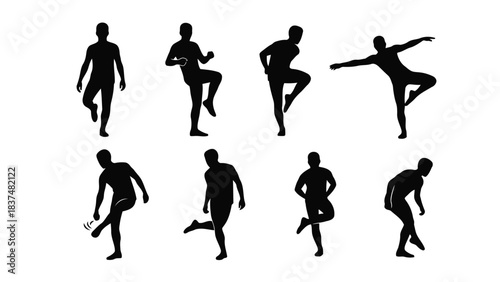 Hop Dance Step Icon Vector Illustration | Simple Dance Footwork Symbol | Step-by-Step Hop Movement Graphic