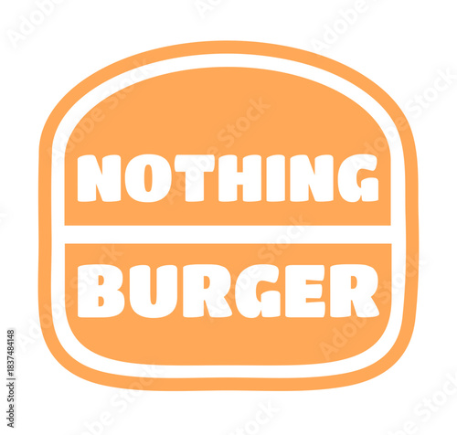 Vector Illustration of Nothing Burger Concept