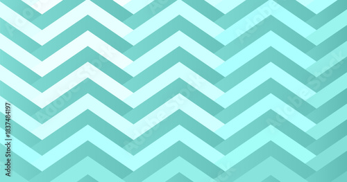 Abstract mint cyan chevron pattern background with zigzag lines creating dynamic geometric texture