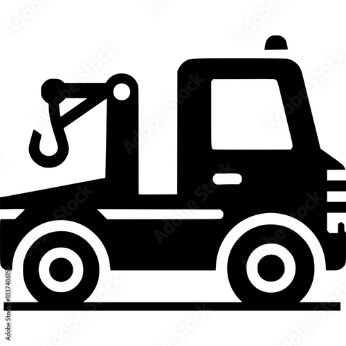Tow Truck Icon Vector