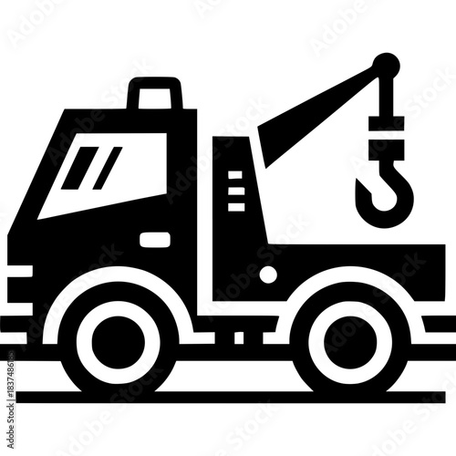 Tow Truck Icon Vector