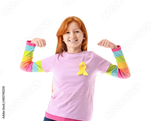 Teenage girl with yellow ri...