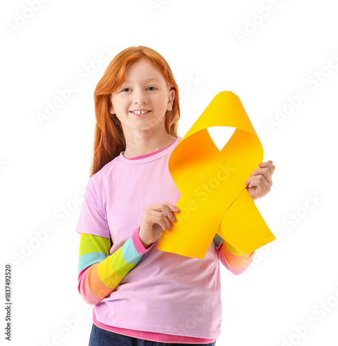 Teenage girl with big yello...