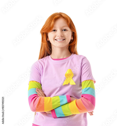 Teenage girl with yellow ri...