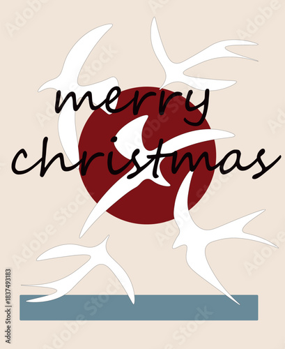 Merry Christmas vector illustration of an abstract background