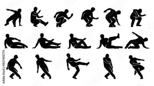 Moonwalk Glide Dance Icon Vector Illustration | Smooth Foot Slide Symbol | Step-by-Step Moonwalk Movement Graphic