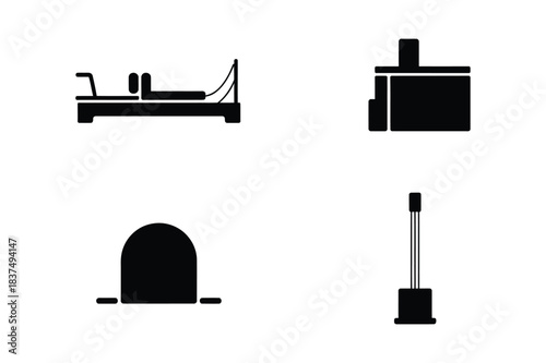 Minimalist vector icons set for diverse themes on white background