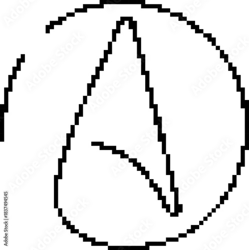 Atheism 8-bit pixel icon. Vector illustration.