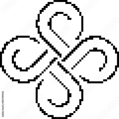 amulet success wealth 8-bit pixel icon. Vector illustration.