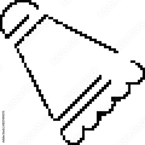 Badminton 8-bit pixel icon. Vector illustration.