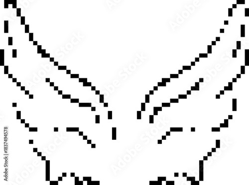Angel 8-bit pixel icon. Vector illustration.