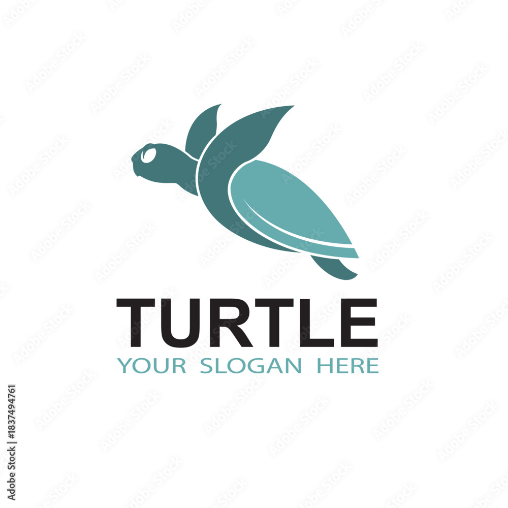 Obraz premium sea turtle icon isolated on white background