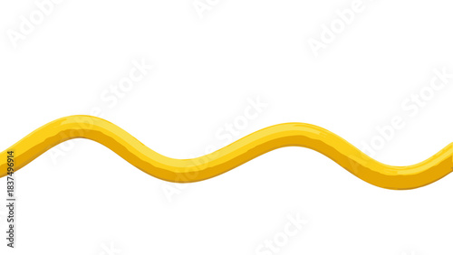 A simple wavy yellow line against a solid black background with subtle pixelation evident suggesting a retro or digital art style