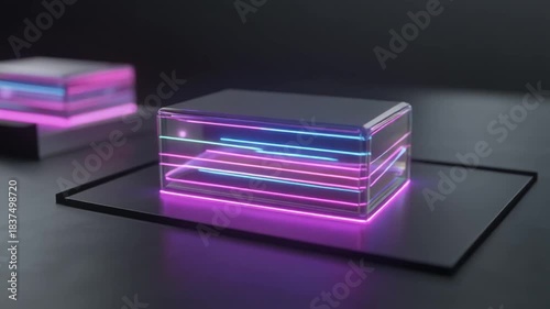 Luminous Biocode Molecular Scanner concept displaying intricate data flows within a transparent futuristic device