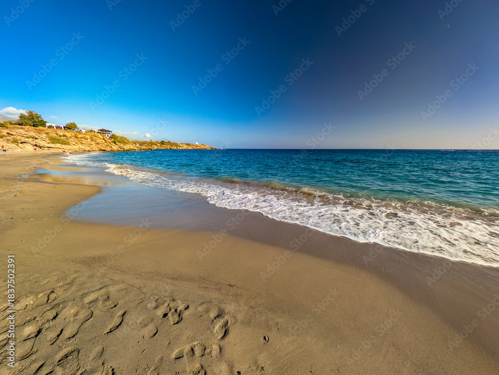 Obraz premium Frangokastello Fortress at the sandy beach, Greek island Crete