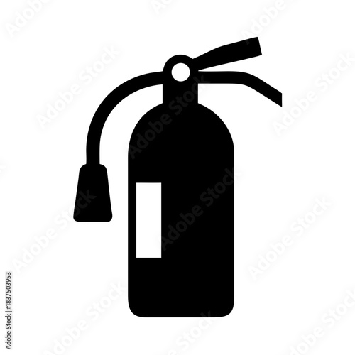 Fire extinguisher icon, safety symbol, emergency equipment, firefighting tool, vector graphic