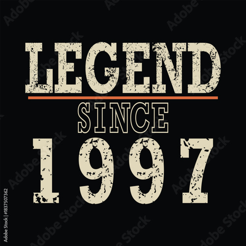 Celebrate 27 years of legendary status with this iconic 'Legend Since 1997' design, perfect for birthdays and milestone anniversaries
