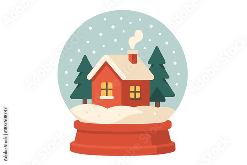 Christmas linear icon set. featuring snow globe, tree, snowflake, mistletoe, stocking, and bell symbols