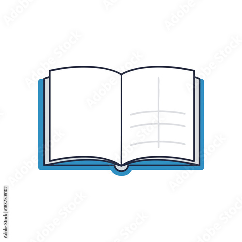 Open Book with Blank Pages