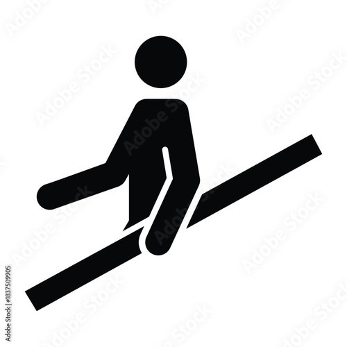 Use Handrail Icon – Safety Symbol for Stairways and Walkways