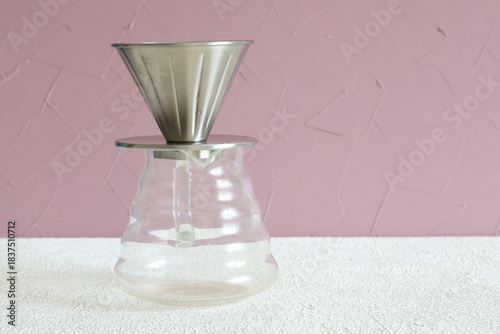 Close-Up of Coffee Brewers on a White Background