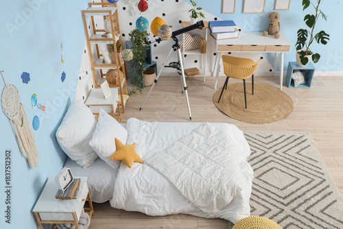 Interior of stylish childre...